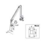 DW630W  Extra Long Reach Wall Monitor Arm  Over the Bed 63 inch long