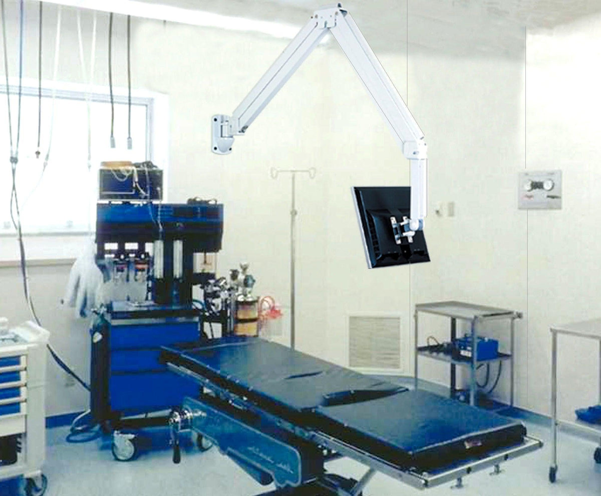 DW630W  Extra Long Reach Wall Monitor Arm  Over the Bed 63 inch long