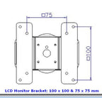 DP170 17.5 inch Universal Pole Mount Monitor Arm and Bracket VESA