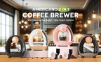 2 in 1 Single Serve Coffee Maker K Cup & Ground Coffee Brewer 4-8 Cup Size