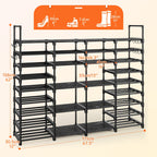Stackable Shoe Rack Bookshelf Storage Shelf Freestanding Organizer for Entryway
