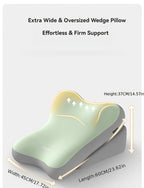 Adjustable Bed Wedge Pillow Memory Foam Backrest Reading Support Cushion