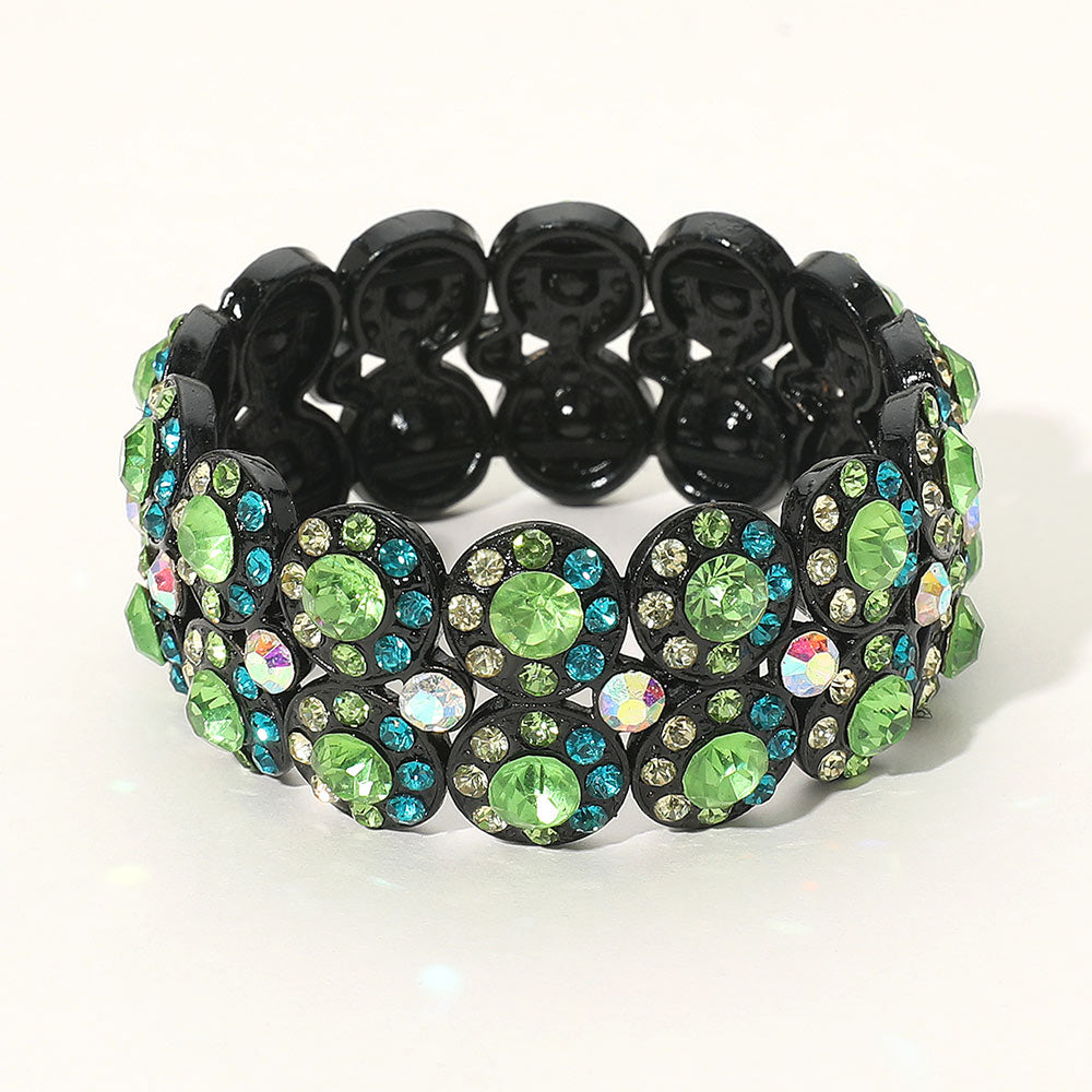 Crystal Rhinestone Stretch Evening Bracelet
