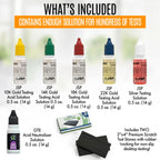 Gold & Silver Testing Kit JSP Acids 10K-24K, Silver, Neutralizer & 2 Large GTE Testing Stones