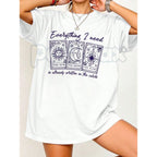 "Everything I Need Is Already Written In The Cards" T-Shirt – Aesthetic Tarot Graphic Tee, Premium 100% Cotton Mystic Worship Top, Soft Lived-In Heavyweight Manifestation Shirt, Made in USA