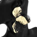 Oversized Sculpted Floral Petal Earrings