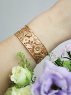 Floral Filigree Cuff Bracelet