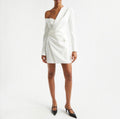 A.L.C.
Women's Skyla One-Shoulder Long Sleeve Dress in Daikon Sz 2
