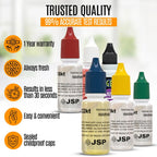 Gold & Silver Testing Kit JSP Acids 10K-24K, Silver, Neutralizer & 2 Large GTE Testing Stones