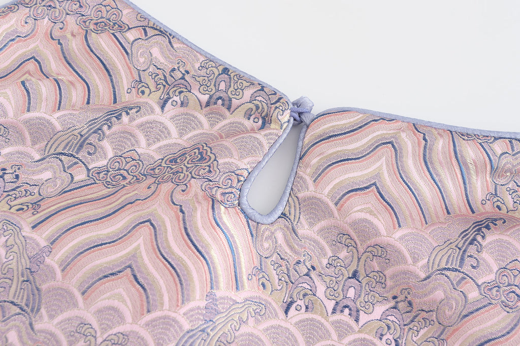 Dong Cropped Reversible Apron Top Periwinkle/Pink