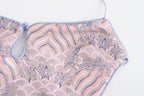 Dong Cropped Reversible Apron Top Periwinkle/Pink