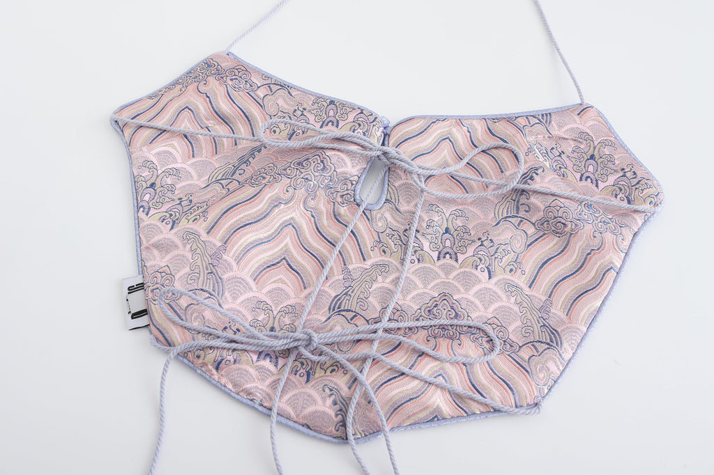 Dong Cropped Reversible Apron Top Periwinkle/Pink