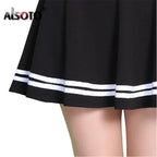 2026 Summer Style Women Skirt Solid Color Sexy High Waist Midi Pleated Skirts Stripe Black School Korean Mini A-line Saia