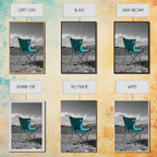 Teal Camp Chair, Outdoor Minimalism, Desert Art, Canvas Print, Camping Wall Decor, Nature Photo, Rustic Retreat, Cabin Wall Art