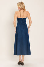AMERICANA BELLE DENIM MIDI DRESS