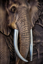 Majestic African Elephant 3D Relief Wood Wall Art