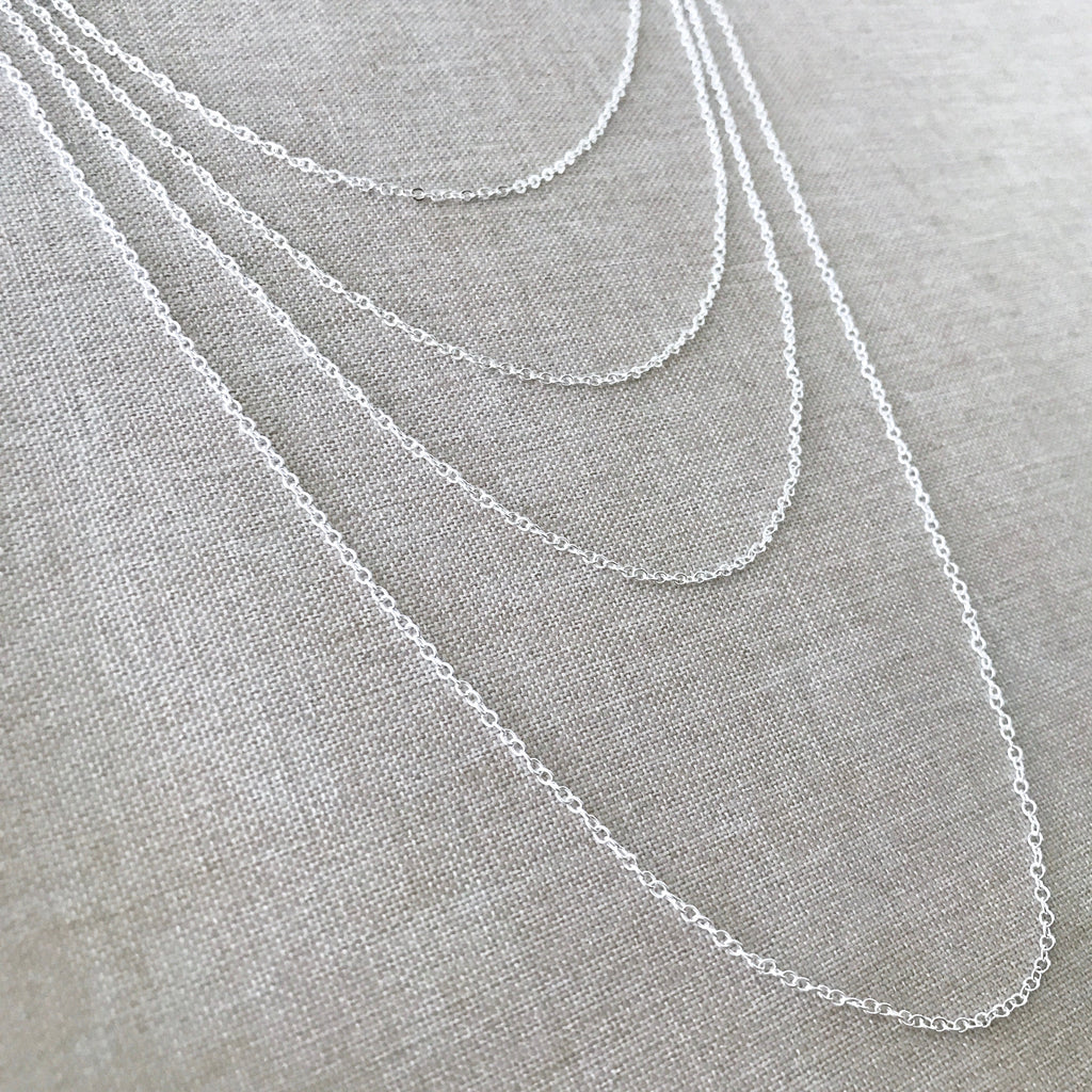 18" - Silver Filled Necklace Chain - Cable - 18 Inch - Lobster Claw Clasp - .925 Stamped
