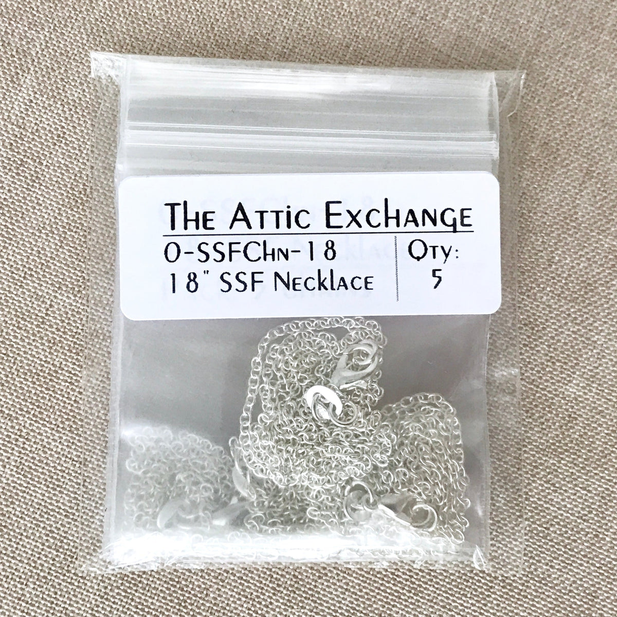 18" - Silver Filled Necklace Chain - Cable - 18 Inch - Lobster Claw Clasp - .925 Stamped