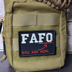 FAFO Funny Morale Patch, 2x3" | Made in USA | VELCRO® Brand Hook Backing