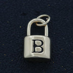 14K Gold Filled Padlock Letter Initial Lock Personalized Charm Pendant | A-822-A-834