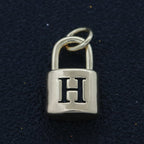 14K Gold Filled Padlock Letter Initial Lock Personalized Charm Pendant | A-822-A-834