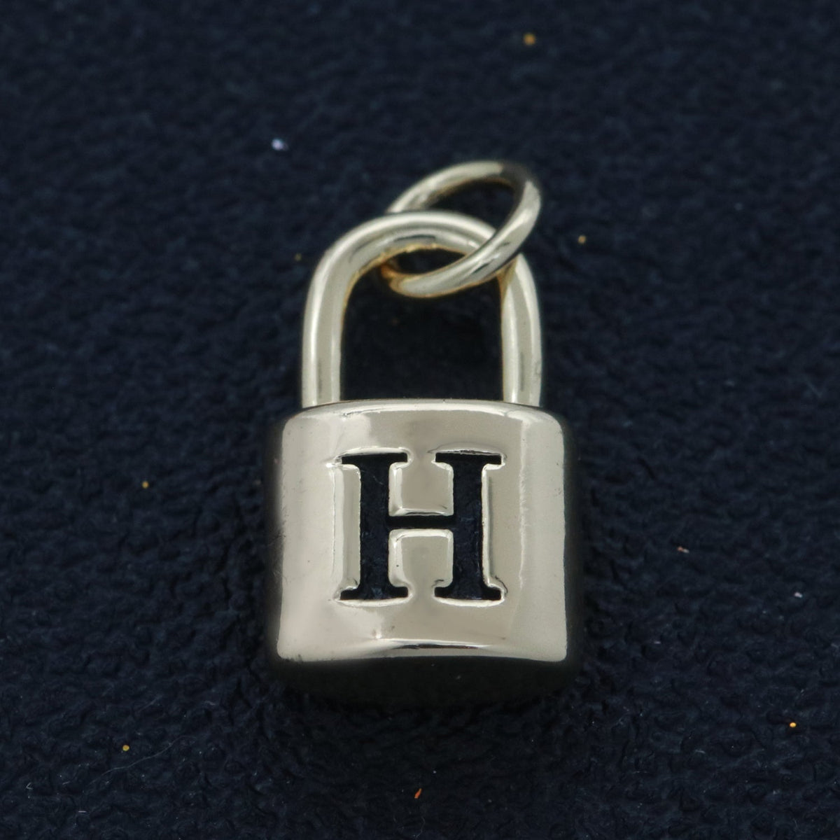 14K Gold Filled Padlock Letter Initial Lock Personalized Charm Pendant | A-822-A-834