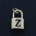 14K Gold Filled Padlock Letter Initial Lock Personalized Charm Pendant | A-822-A-834