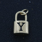 14K Gold Filled Padlock Letter Initial Lock Personalized Charm Pendant | A-822-A-834