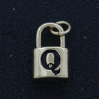 14K Gold Filled Padlock Letter Initial Lock Personalized Charm Pendant | A-822-A-834