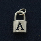 14K Gold Filled Padlock Letter Initial Lock Personalized Charm Pendant | A-822-A-834