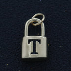 14K Gold Filled Padlock Letter Initial Lock Personalized Charm Pendant | A-822-A-834