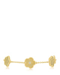 Alternating Pave Clover Bracelet