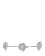 Alternating Pave Clover Bracelet