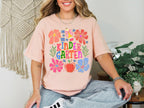 Kindergarten Boho Teacher Floral Back To School First Day Of School Edition Comfort Colors Tee