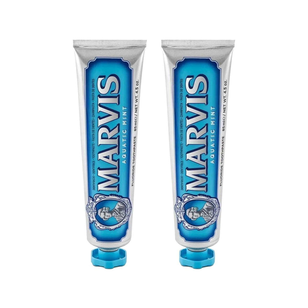 Marvis Aquatic Mint Toothpaste 2-Pack - Premium Oral Care with Refreshing Mint Flavor