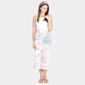 Tie Dye Beach Cover Up Midi Wrap Skirt