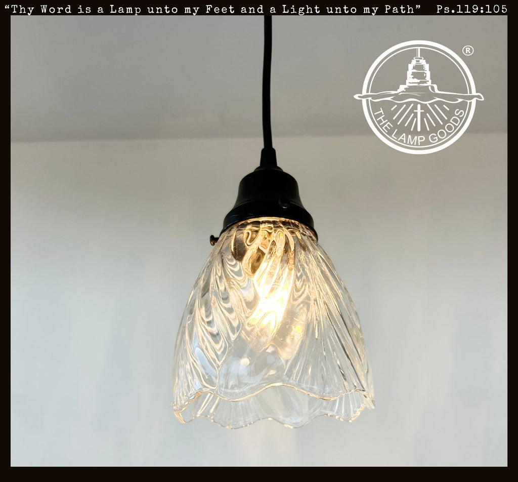 Heavy Pressed Vintage 1960's Pendant or Sconce