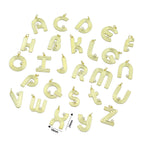 Gold Silver Alphabet Initial Charm Pendant, Sku#LX944