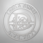 Elaborate Split Letter Family Name - Steel Sign