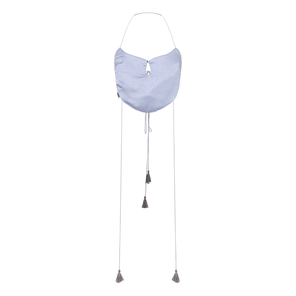 Dong Cropped Reversible Apron Top Periwinkle/Pink
