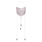 Dong Cropped Reversible Apron Top Periwinkle/Pink