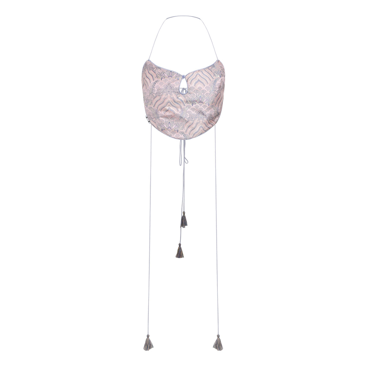 Dong Cropped Reversible Apron Top Periwinkle/Pink