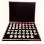 46pcs Replica US Commemorative Coins Collection Set w/ Display Case Gift