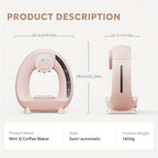 2 in 1 Single Serve Coffee Maker K Cup & Ground Coffee Brewer 4-8 Cup Size