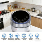 Tower Fan Bladeless 5 Speeds 4 Modes 64° Oscillating Quiet Remote 12H Timer
