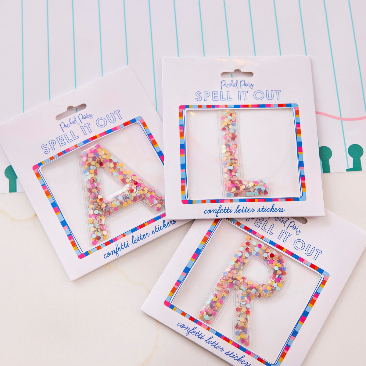 Confetti Letter Stickers - Adhesive Patches