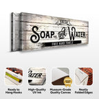 Fresh Soap And Water Family Bathroom Sign