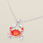 Women's Crab Charm Pendant Necklace