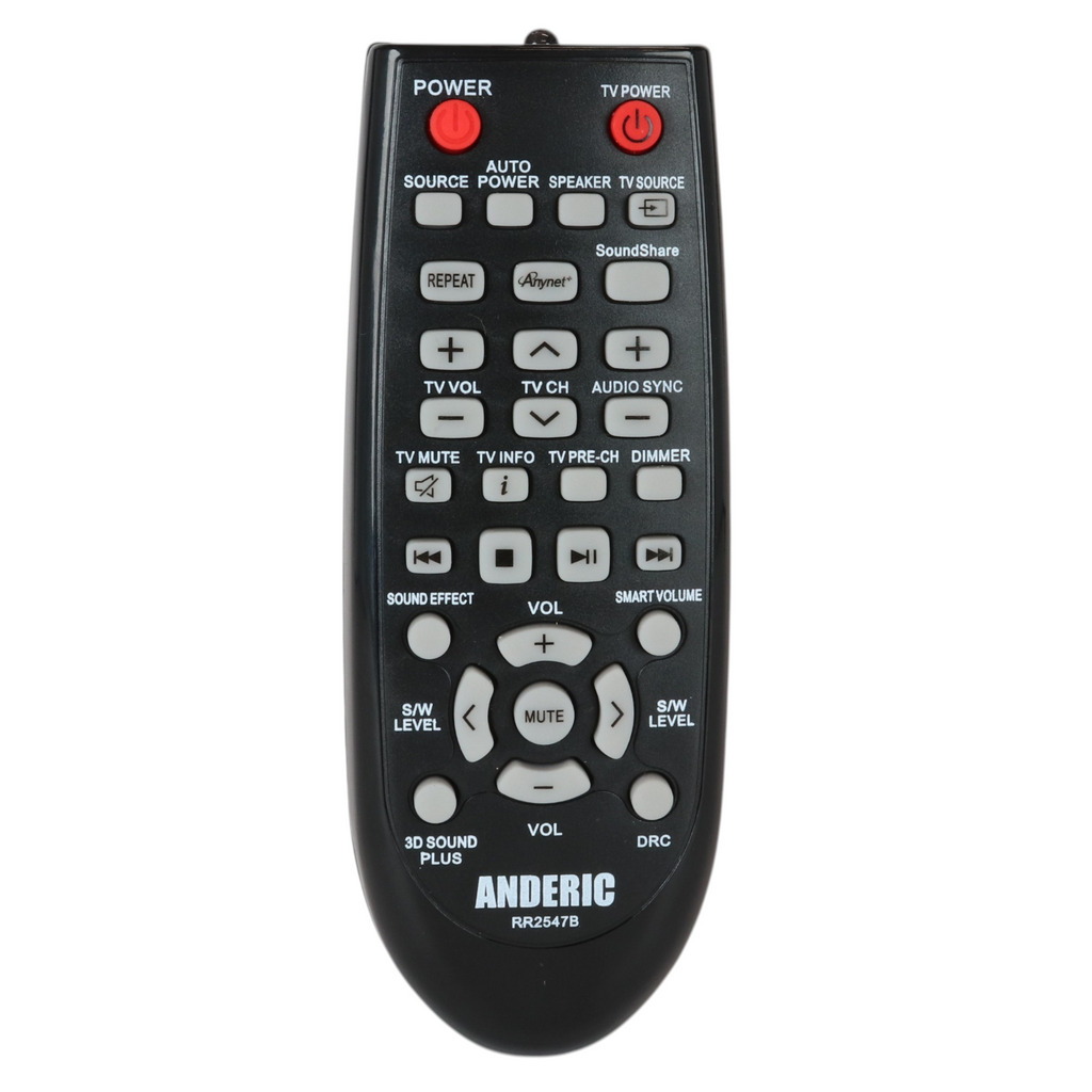 Anderic RR2547B Replacement Sound Bar Remote Control for Samsung AH59-02547B, AH59-02380A, AH59-02330A and Others