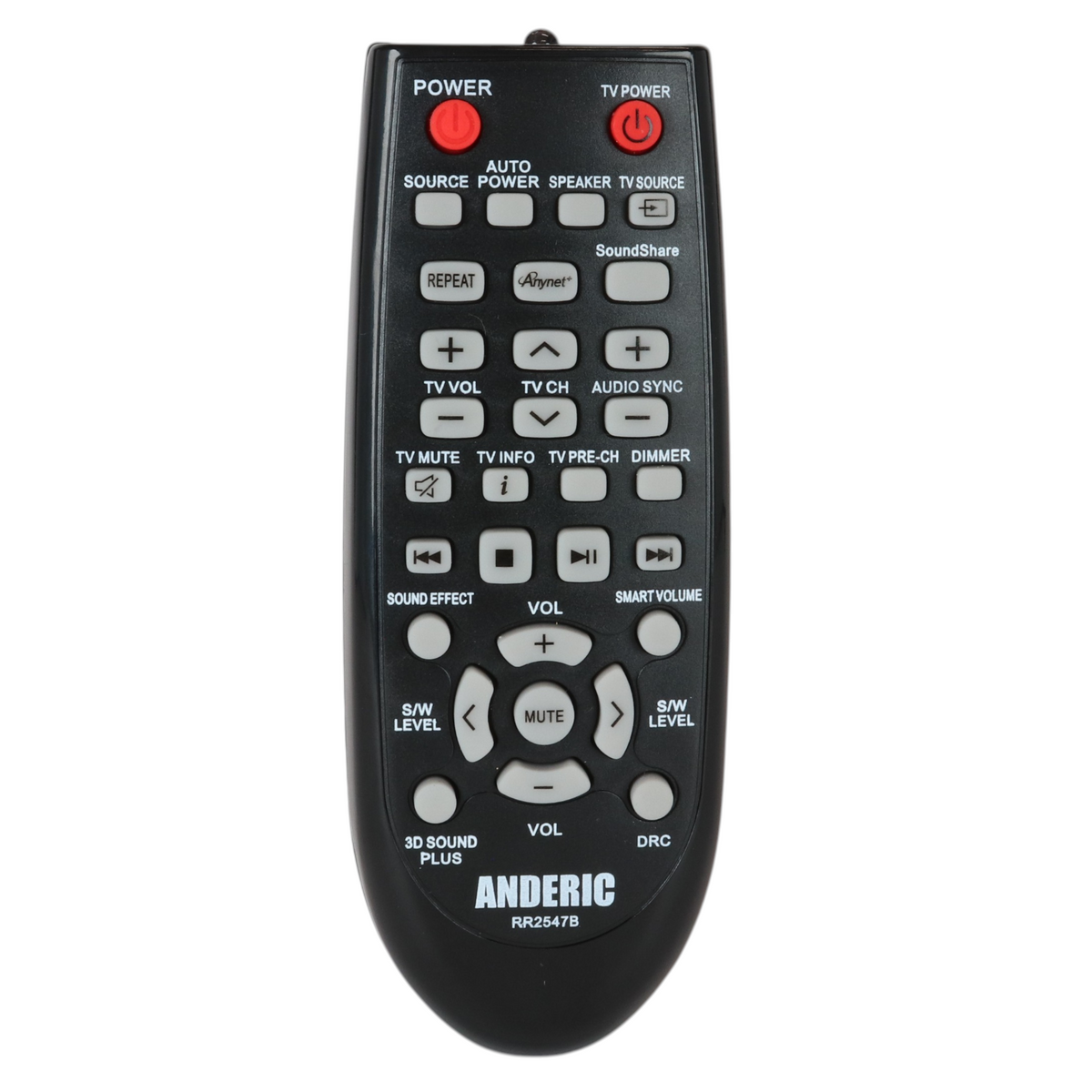 Anderic RR2547B Replacement Sound Bar Remote Control for Samsung AH59-02547B, AH59-02380A, AH59-02330A and Others